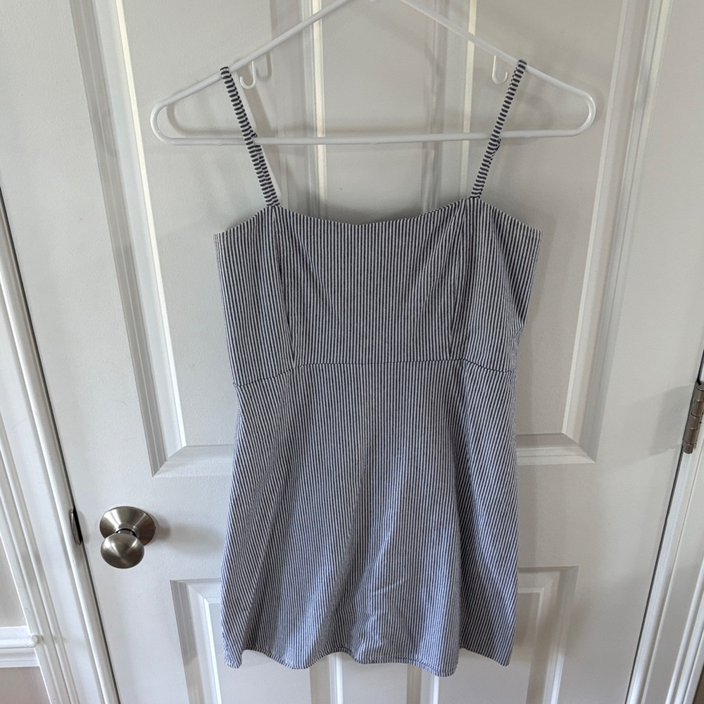 Striped Blue and White Women's Dress